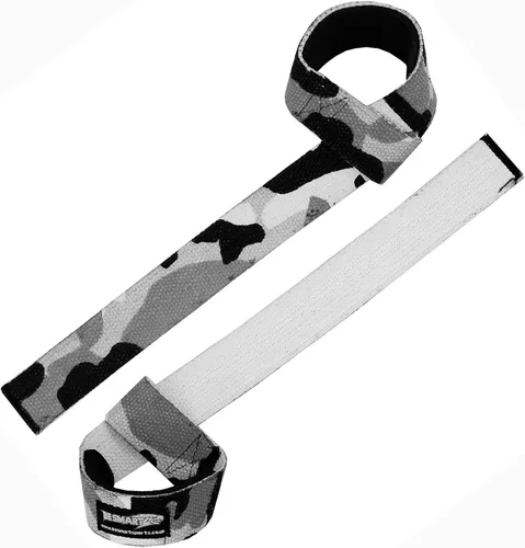 Vista 3 de BeSmart Correas de barra de levantamiento de pesas gimnasio Bodybuilding muñequera vendaje Camuflaje gris
