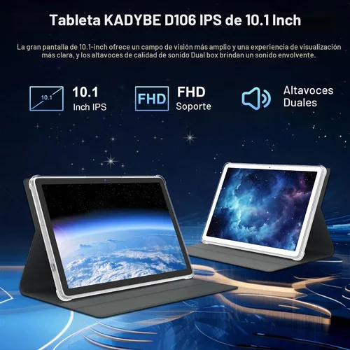Vista 5 de Tablet Android 15 2026, tabletas de 10 pulgadas con almacenamiento de 128 GB, 14 GB de RAM, 1 TB expandible, tabletas celulares 4G duales