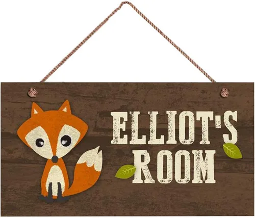 Vista 6 de XIUXZMM Letrero de avión, letrero personalizado de avión volador de león, nombre del niño, letrero de puerta para niños, decoración de pared