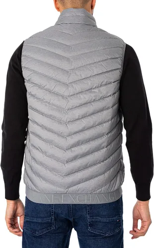 Vista 3 de AX ARMANI EXCHANGE Chaleco acolchado de plumón real para hombre