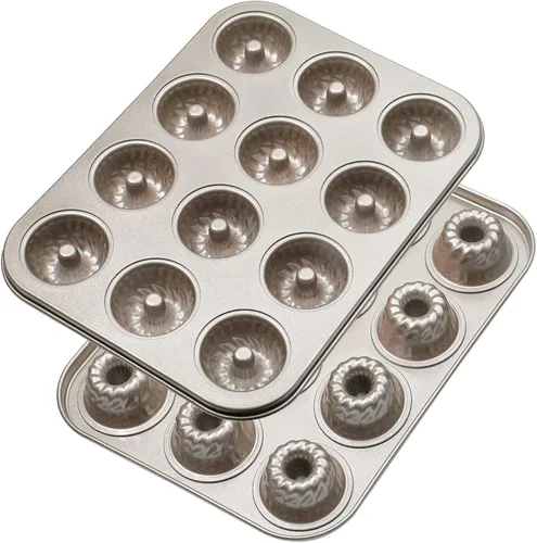 Vista 6 de Webake molde para hornear donas extragrueso y antiadherente, tamaño estándar, con capacidad para 12 donas de 2.8 pulgadas