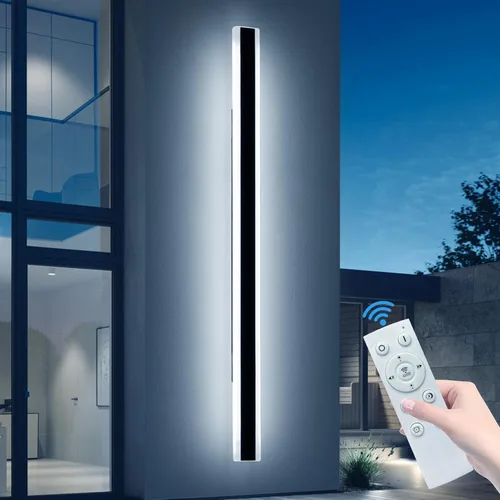 Vista 29 de Luces de Pared Modernas para Exterior de Casa, Apliques de Pared al Aire Libre de 23.6 Pulgadas, 3 Luces Color 3000K/4500K/6000K, Resistente al Agua