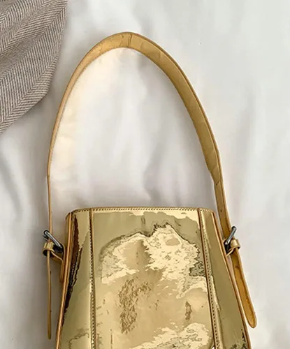 Vista 8 de Bolso hobo para mujer, de charol, de color plateado brillante, bolso de hombro Y2K, bolso de hombro para fiesta 2023