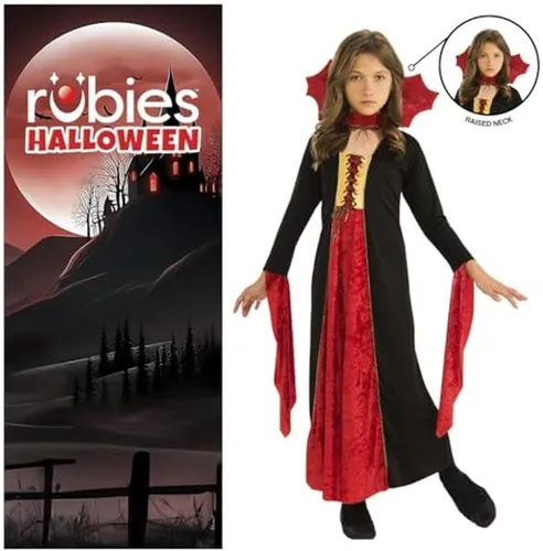 Vista 5 de Rubies Disfraz de vestido de vampiresa gótica, para niñas., M, Multicolor