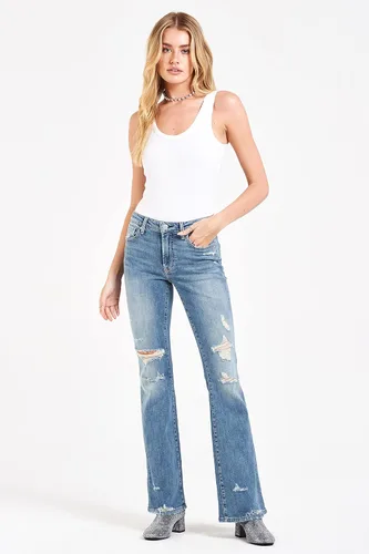 Vista 4 de DEAR JOHN Jeans acampanados rosa para mujer