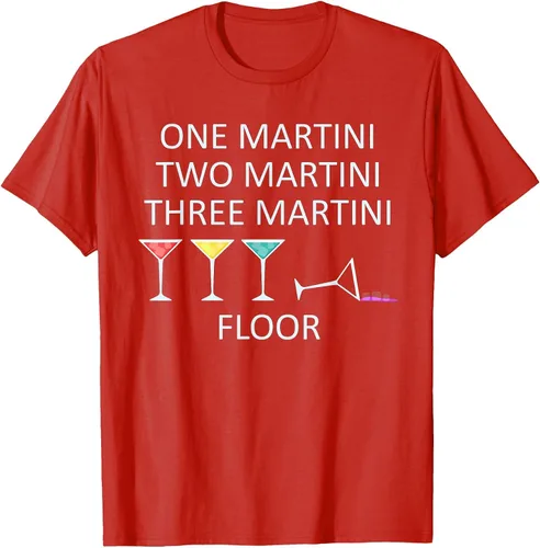 Vista 25 de Funny Bartender One Two Three Martini Floor Cocktail T-Shirt Asphalt Grey