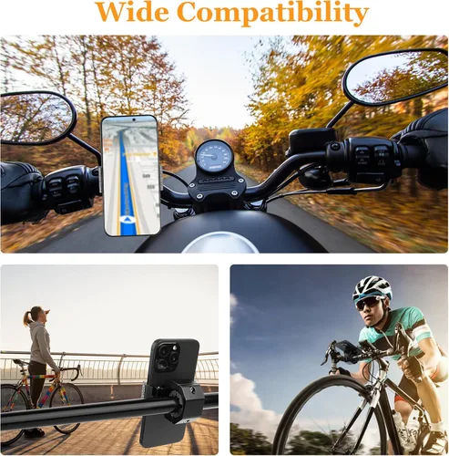 Vista 7 de Soporte de teléfono para bicicleta - Soporte de teléfono de aleación de aluminio para bicicleta, soporte de manillar ajustable en 360° para celular
