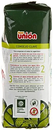 Vista 2 de Union Yerba Mate Con Palo (Suave) 1kg / 2.2lb 4 Pack