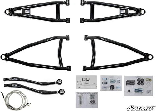 Vista 8 de SuperATV Kit de elevación resistente de 6 pulgadas para Can-Am Maverick Standard/X MR/X RS/X RS-DPS/MAX Standard (ver ajuste) Negro - Kit completo