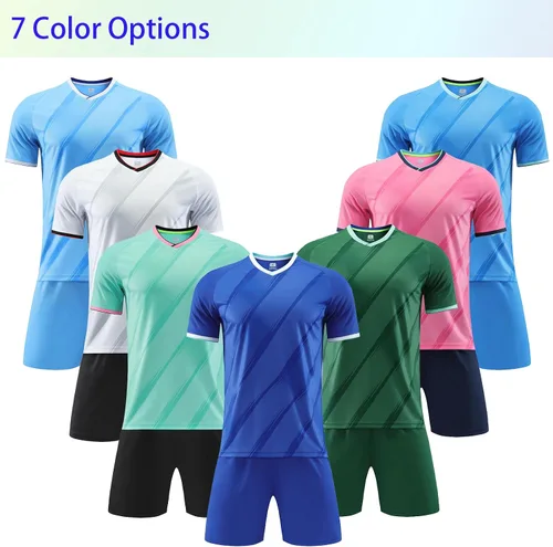 Vista 4 de Camiseta y pantalones cortos de fútbol personalizados con tu nombre y número Uniforme de Futbol personalizado para Ninos Hombres