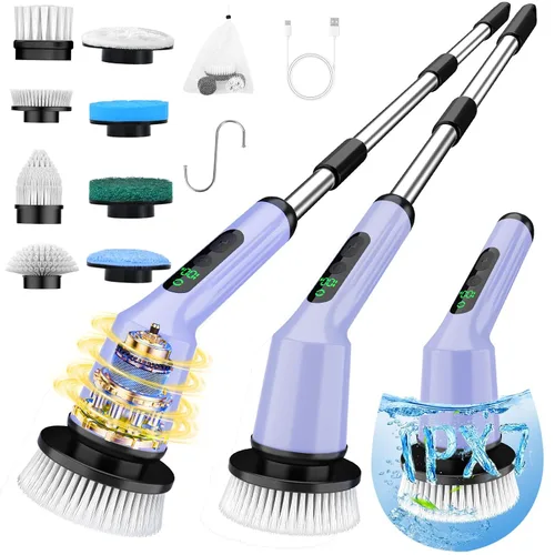 Vista 14 de Electric Spin Scrubber for Bathroom, Shower Scrubber with Long Handle
