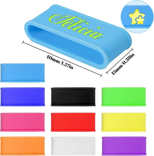 Vista 4 de 2 bandas de nombre personalizadas de paleta de pickleball, accesorios personalizados de paleta de pickleball para cinta de agarre seguro, bandas