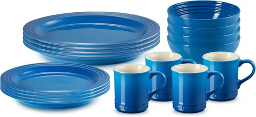 Vista 10 de Le Creuset Juego de vajilla de gres, 16 piezas, Cerise