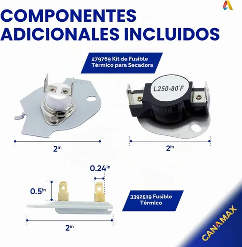 Vista 3 de 279769 Fusible térmico del termóstato 3392519 del termostato 3387134