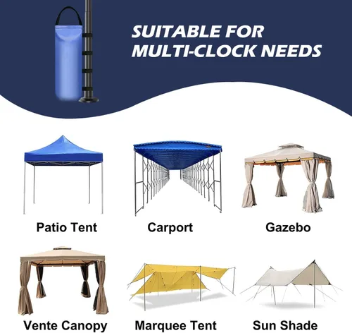 Vista 4 de IALNAI 112 LBS - Bolsas de arena pesadas para tienda de campaña al aire libre, toldo publicitario, toldo a prueba de viento desplegable fijo