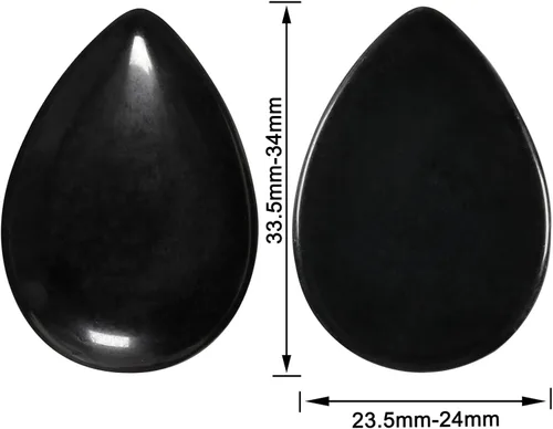 Vista 5 de rockcloud Paquete de 10 piedras planas de cabujón en forma de lágrima para la fabricación de joyas, piedras planas de cristal natural para proyectos