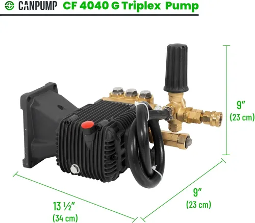 Vista 4 de Canpump CF 4040 G: 4000 psi @ 4 US gpm, bomba de lavado a presión de eje