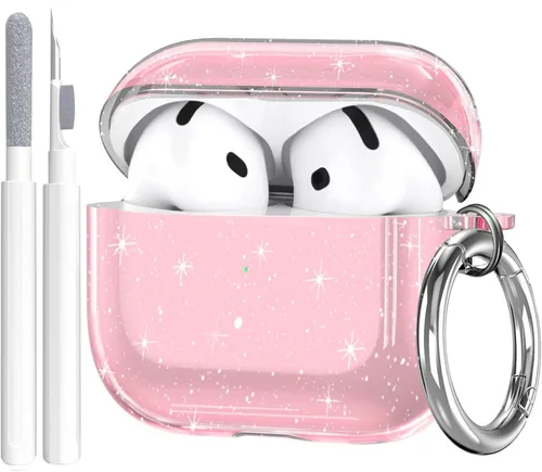 Vista 34 de Compatible con Airpods Pro 3 Funda transparente con bloqueo para teléfono, suave TPU magnético bloqueo automático Apple AirPods Pro de tercera