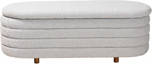 Vista 15 de Baxton Studio Betiana Modern Japandi - Banco de almacenamiento de madera con acabado marrón nogal Gris claro/marrón nogal