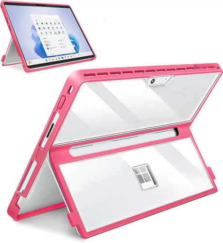 Vista 15 de Funda para Microsoft Surface Pro 11/10/9/8 de 13 pulgadas, con cubierta de soporte, correa de mano, funda resistente todo en uno compatible con Negro
