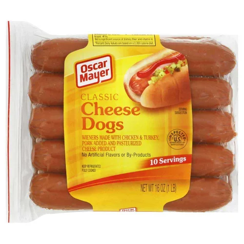 Vista 4 de Kraft Oscar Mayer Hot Dog - Queso, 16 onzas, 12 por caja.