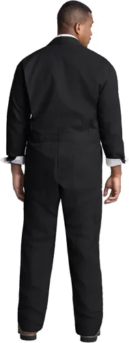 Vista 2 de Red Kap Men's Twill Action Back Coverall With Chest Pockets - Mechanic Coveralls With Concealed Zippers Negro