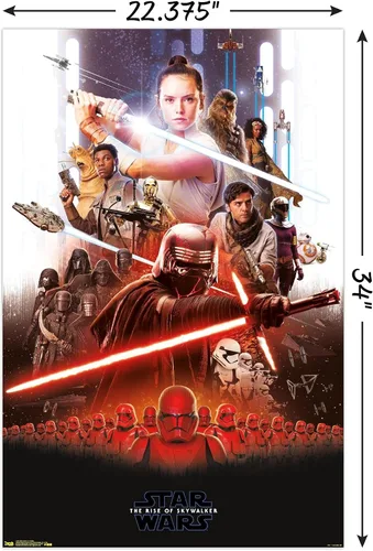 Vista 3 de Trends International Star Wars: The Rise Of Skywalker - Póster de pared grupal, 22.375 x 34 pulgadas, versión sin marco