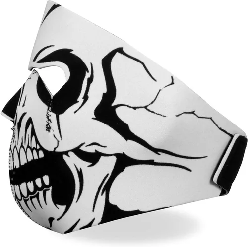 Vista 5 de Hot Leathers FMA1012 Black and White Skull Neoprene Face Mask