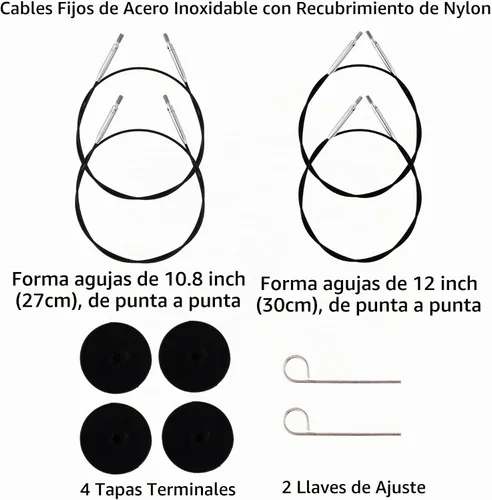Vista 4 de KnitPro Dreamz - Juego de agujas circulares intercambiables de 2 pulgadas