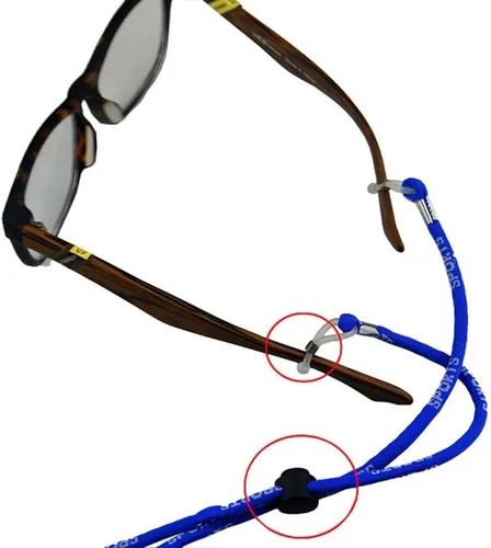 Vista 2 de yueton Gafas de sol ajustables de seguridad deportiva, con grosor antideslizante, ajuste universal, correa de retención para gafas, accesorios