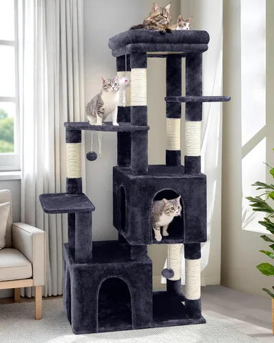 Vista 12 de Globlazer Torre de Gato para Gatos de Interior, Árboles de Gato de Alta Resistencia para Gatos Grandes Gatos Adultos Grandes Torre de Gato Maine