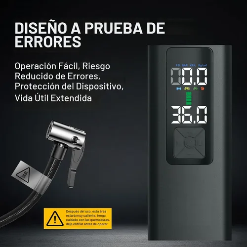 Vista 8 de Inflador de Neumáticos Compresor de Aire Portátil 150PSI Bomba de Aire Automática para Neumático de Coche Accesorios de Coche con Manómetro Digital