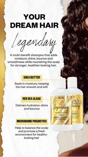 Vista 4 de IGK LEGENDARY Dream - Acondicionador para el cabello Saludable + Hidratado + Brillo Vegano + Libre de Crueldad