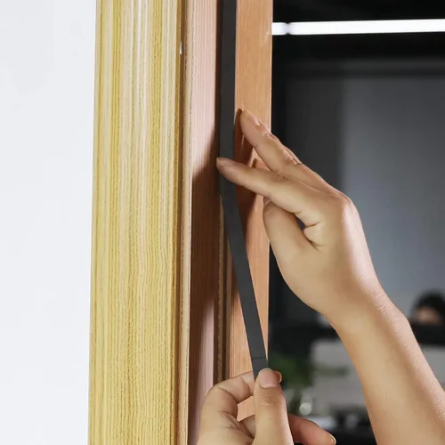 Vista 6 de Hestya Tira de espuma para burlete de 32.8 ft para sellado de puertas de ventana (0.118 in, negro)
