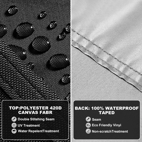 Vista 6 de Patio 70" Round Table Chair Cover Waterproof 420D Heavy Duty Windproof Outdoor Furniture Protector Cover for Patio Garden Lawn Table and Chair Set