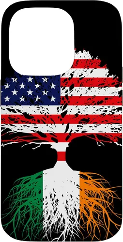 Vista 17 de iPhone 16 Ireland Born Irish Family Roots Irish American US Flag Gift Case