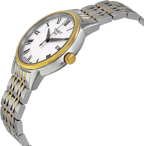 Vista 3 de Tissot Carson 316L caja de acero inoxidable con revestimiento PVD oro amarillo reloj de cuarzo suizo gris acero inoxidable 19 T0854102201300 gris