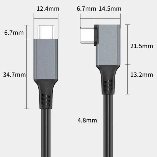 Vista 7 de QCEs Cable de enlace de 16 pies (16.4 ft) compatible con cable Meta/Oculus Quest Link, cable de auriculares USB C a USB C VR con carga rápida