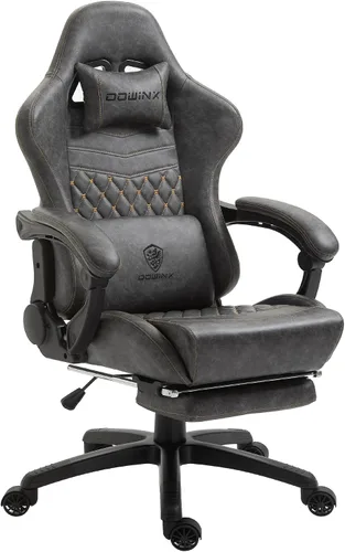 Vista 15 de Dowinx Silla de Juego Grande y Alta, Sillas de Videojuego con Reposapiés, Sillas de Juego de PC para Adultos - Silla Gamer Ergonómica Reclinable