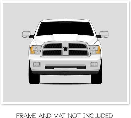 Vista 2 de Custom Car Posters Handmade Poster compatible with Dodge Ram 1500 (2009-2012) 4th Generation Print Wall Art Décor - 11x14 Satin Print (Unframed)