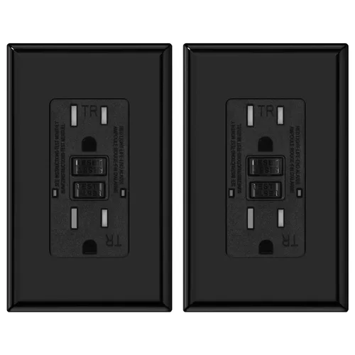 Vista 12 de Micmi Salida GFCI, receptáculo GFI resistente a manipulaciones con indicador LED, interruptor de circuito de falla de tierra de prueba automática