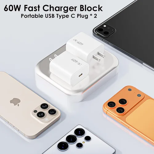 Vista 7 de Bloque de Cargador Rápido para iPhone 17/16, Cargador Dinámico de 40W con Enchufe de Carga de USB C para iPhone de Máximo 60W, Adaptador de Carga