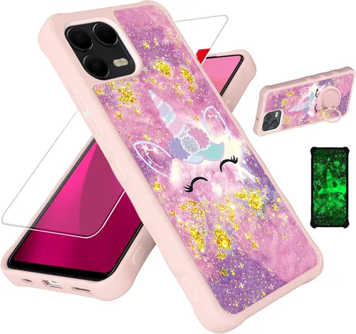 Vista 112 de jioeuinly JSF-DJS - Funda compatible con Nothing Phone 2a con protector de pantalla de vidrio templado, policarbonato duro + silicona suave, soporte
