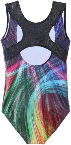 Vista 5 de XFGIRLS Leotardos de gimnasia para niñas, brillantes de una sola pieza, ropa deportiva, ballet, danza, leotardos atléticos