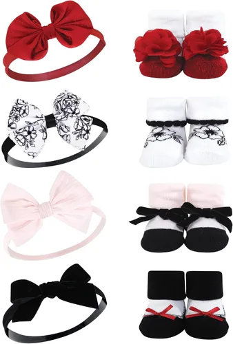 Vista 15 de Hudson Baby Conjunto de regalo de diadema y calcetines para niña