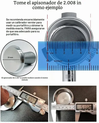 Vista 2 de NEOUZA Muelle de manipulación de café expreso cargado para herramientas de accesorios de cafetera, autonivelante antiadherente, mango refinado, base
