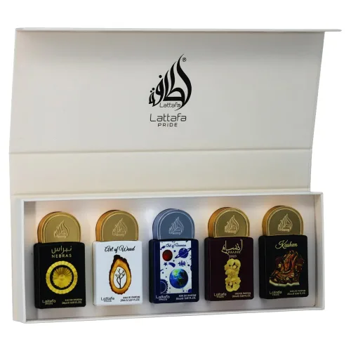 Vista 3 de Lattafa Giftset Collection Eau De Parfum Almizcle, Ámbar, Amaderado, Afrutado Fragancia de Perfume de Larga Duración