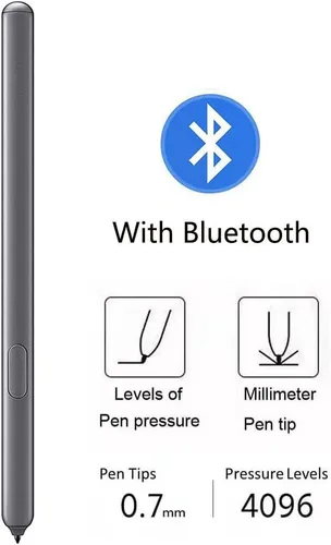 Vista 2 de Tab S6 S Pen - Repuesto compatible con Samsung Galaxy Tab S6 SM-T860 todas las versiones, sensor de presión Tab S6 Stylus Pen 4096. Punta delgada