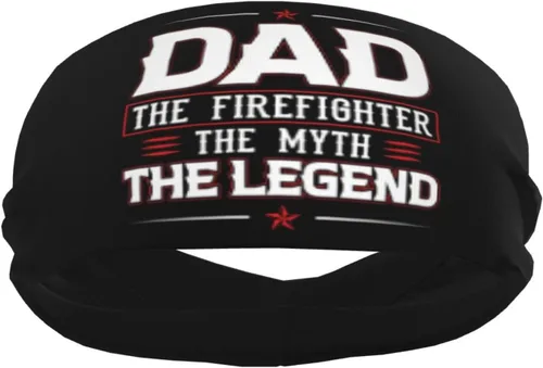 Vista 4 de Firefighter The Myth The Legend Headband for Men Women Sports Sweatband for Fitness Exercise Moisture Wicking Running Yoga Hairbands