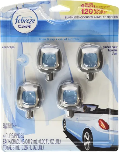 Vista 21 de Febreze AUTO - Clip de ventilación aromatizante para automóvil Ember, 0.07 onzas. Clip de ventilación para automóvil, paquete de 2 (EMBER)